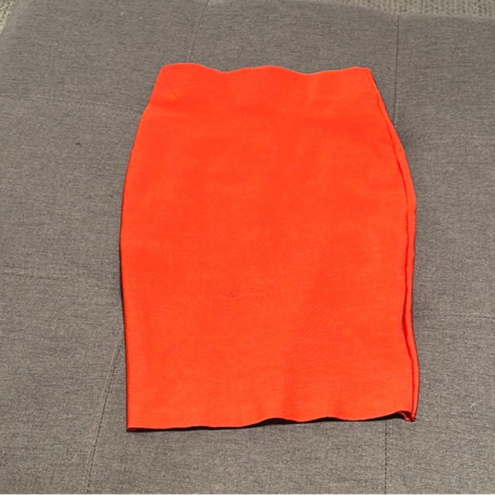 WOW Couture Vibrant Orange Pencil Skirt
